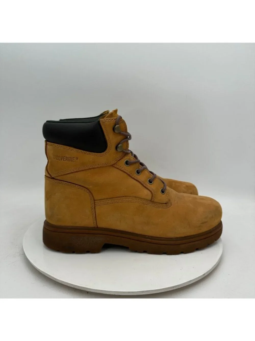 Wolverine Men Sz 9.5M W01038 Brown Cheyenne Leather Oil Slip Resistant Work Boot